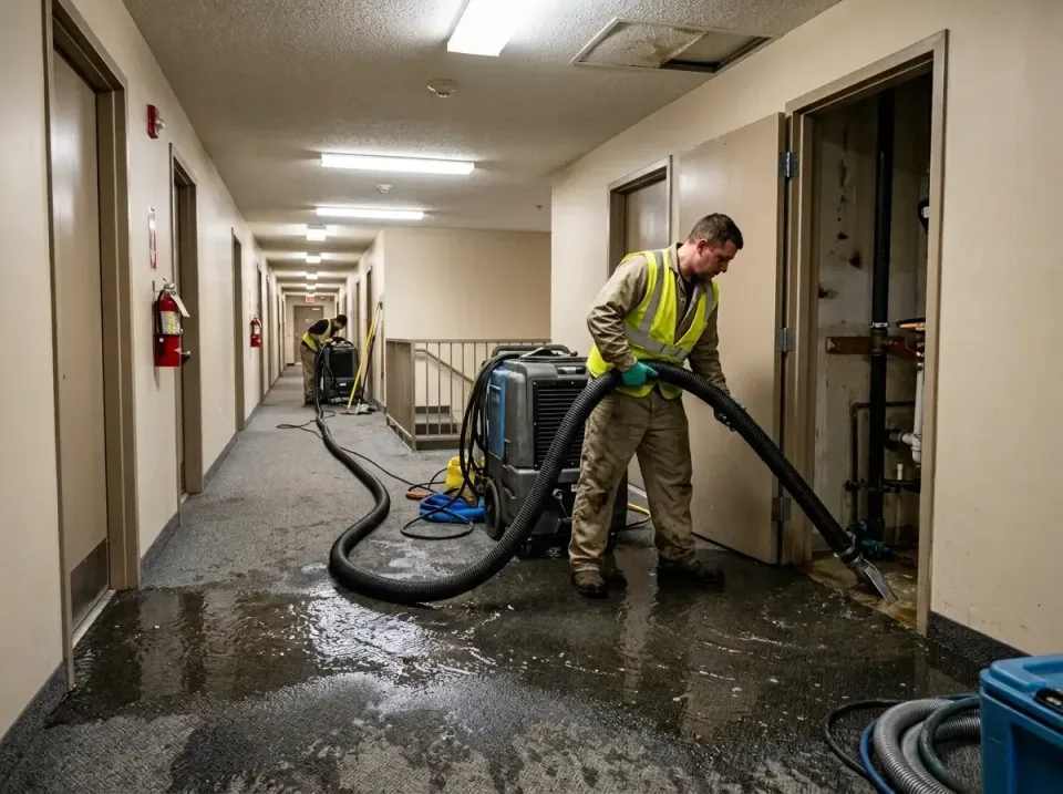 multi-unit-apartment-hallway-f-005 — frequently asked questions, Emergency Burst Pipe Water Extraction & Removal in Hoisingt…